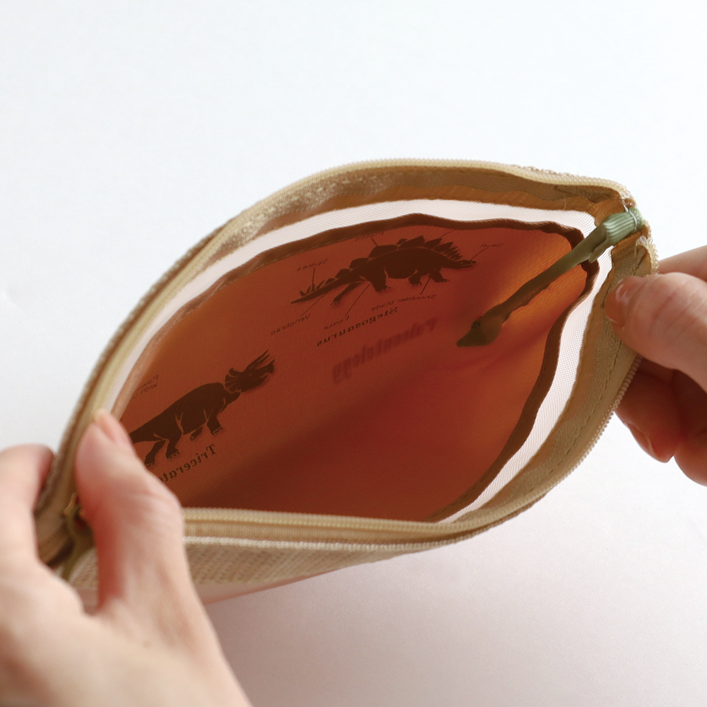 恐龍 古生物學 細網筆袋｜日本STUDY HOLIC