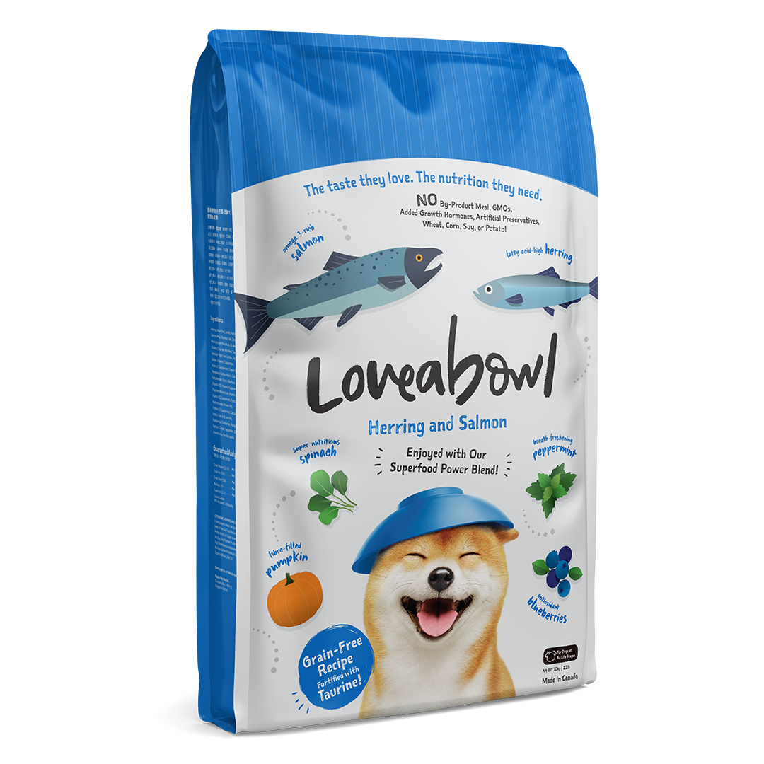 Loveabowl 無穀物希靈魚三文魚海洋全犬配方 10KG [藍]