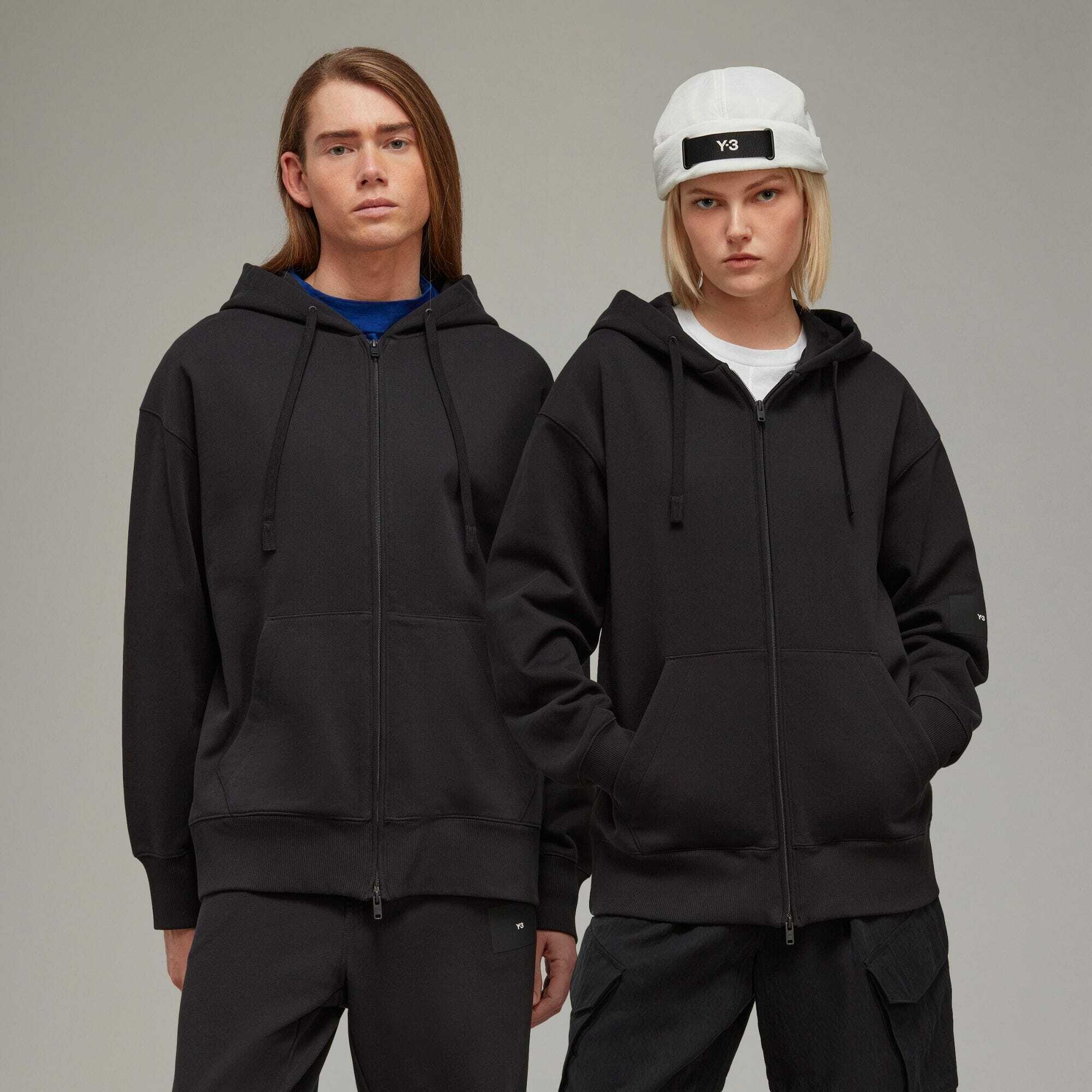 【 Y-3 FT ZIP HOODIE 拉帽外套 - 黑 】