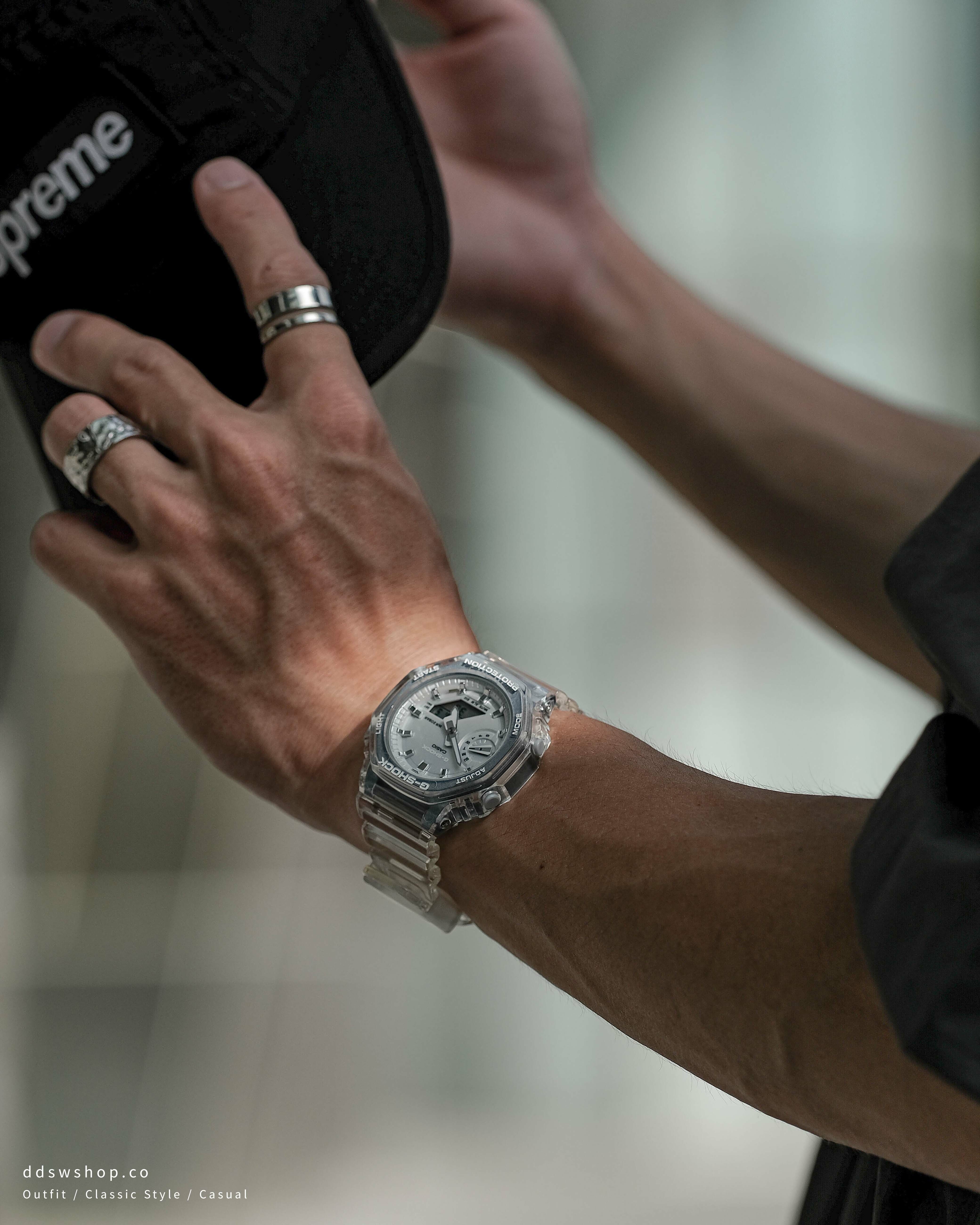 Casio 手錶 卡西歐 全透明 八角 GMA-S2100SK