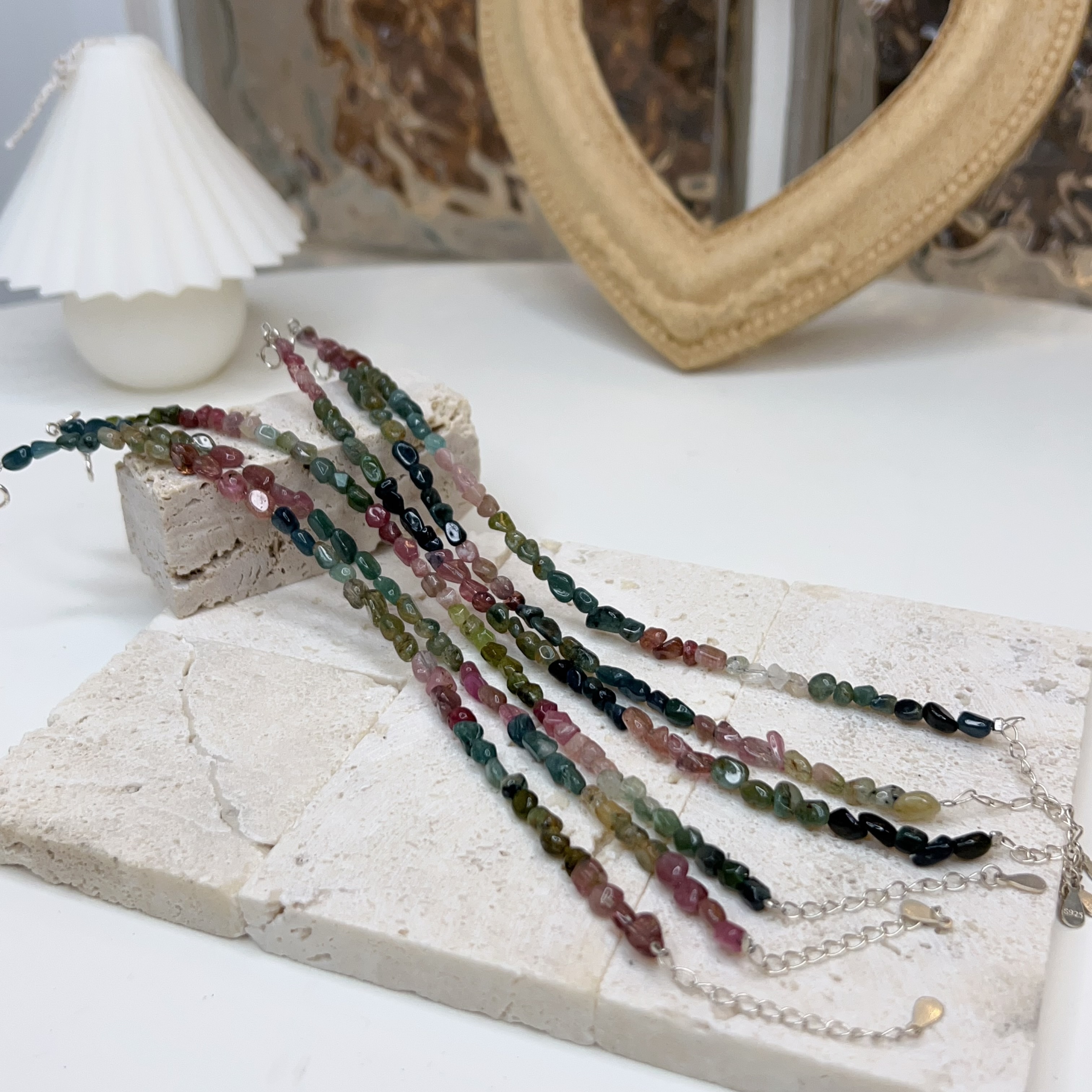 碧壐原石純銀手鏈