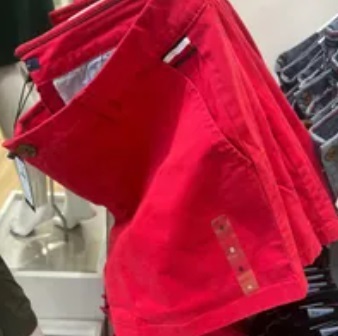 [S] TOMMY HILFIGER WOMEN ESSENTIAL SHORTS,RED, 76J3808-640 (STH353)