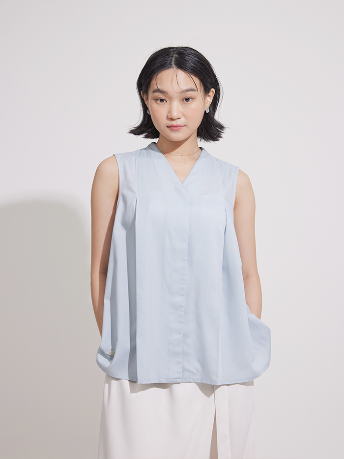 風之語開襟傘狀背心-城市