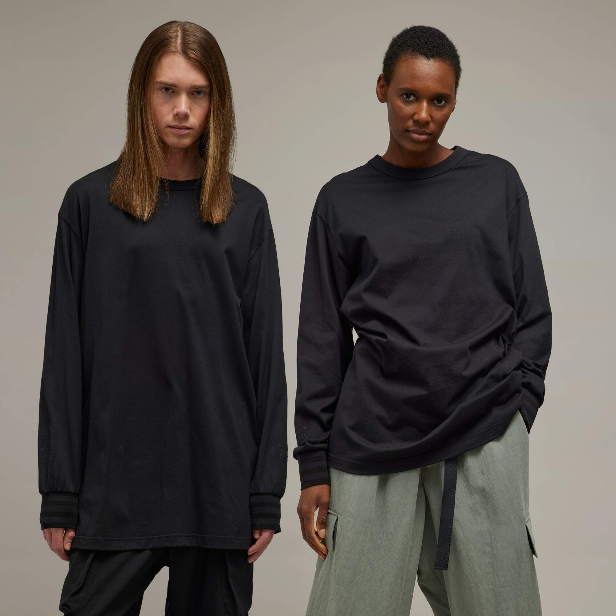 【 Y-3 GFX LS TEE 背面LOGO印花長TEE 】