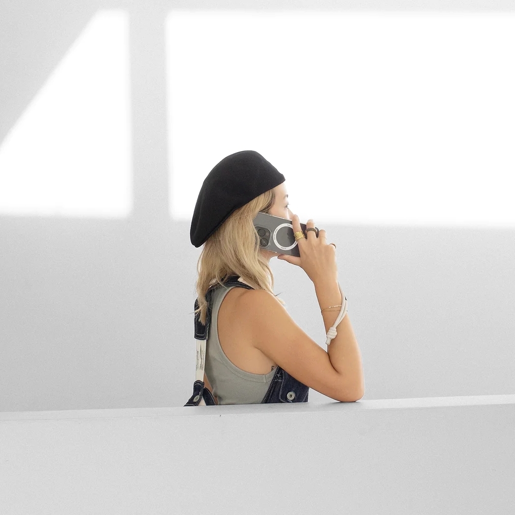 編織手腕掛繩 - 白礫石