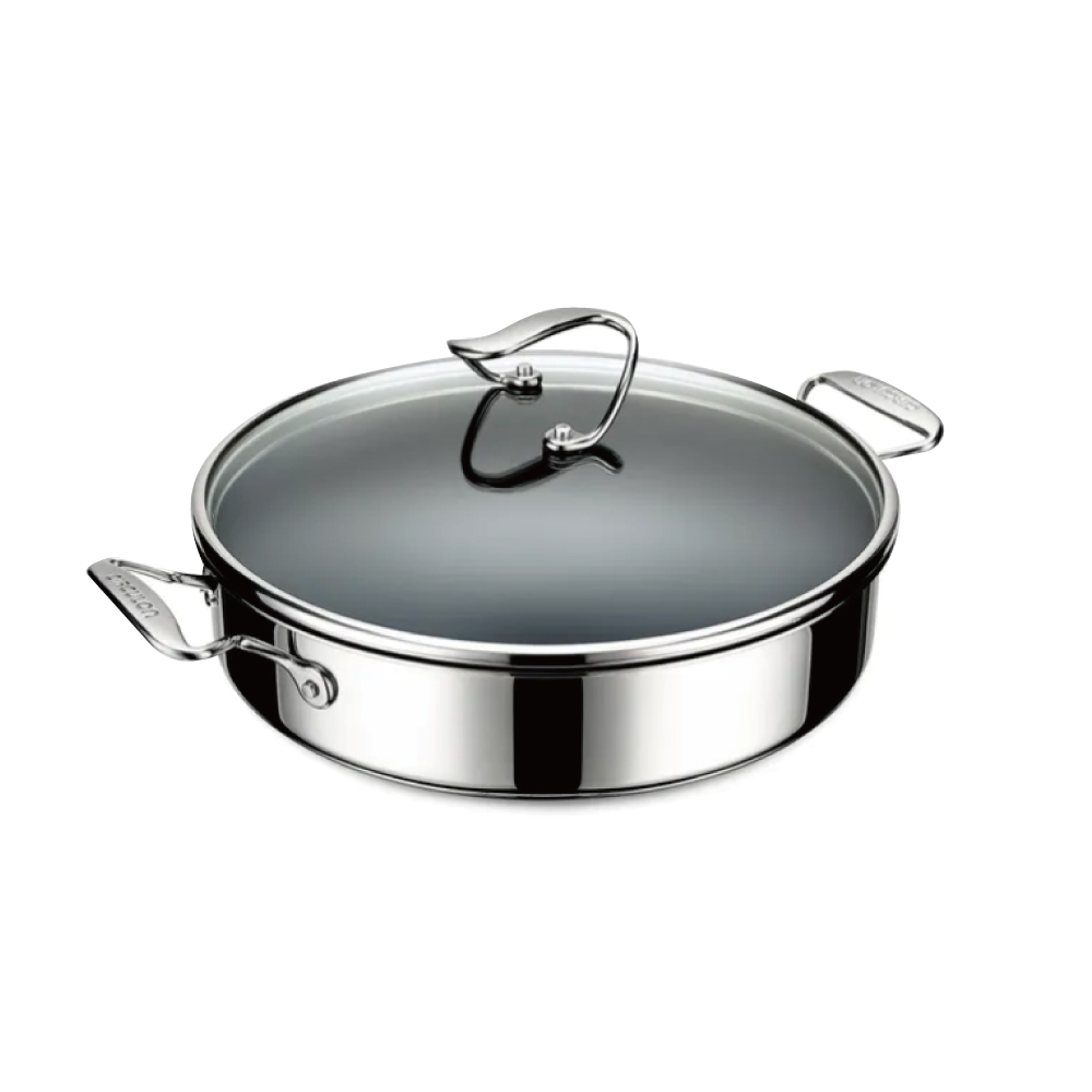 《CIRCULON C系列》三層複合''不鏽鋼不沾雙耳高深平底鍋30CM / 4.7L (電磁爐/IH爐)