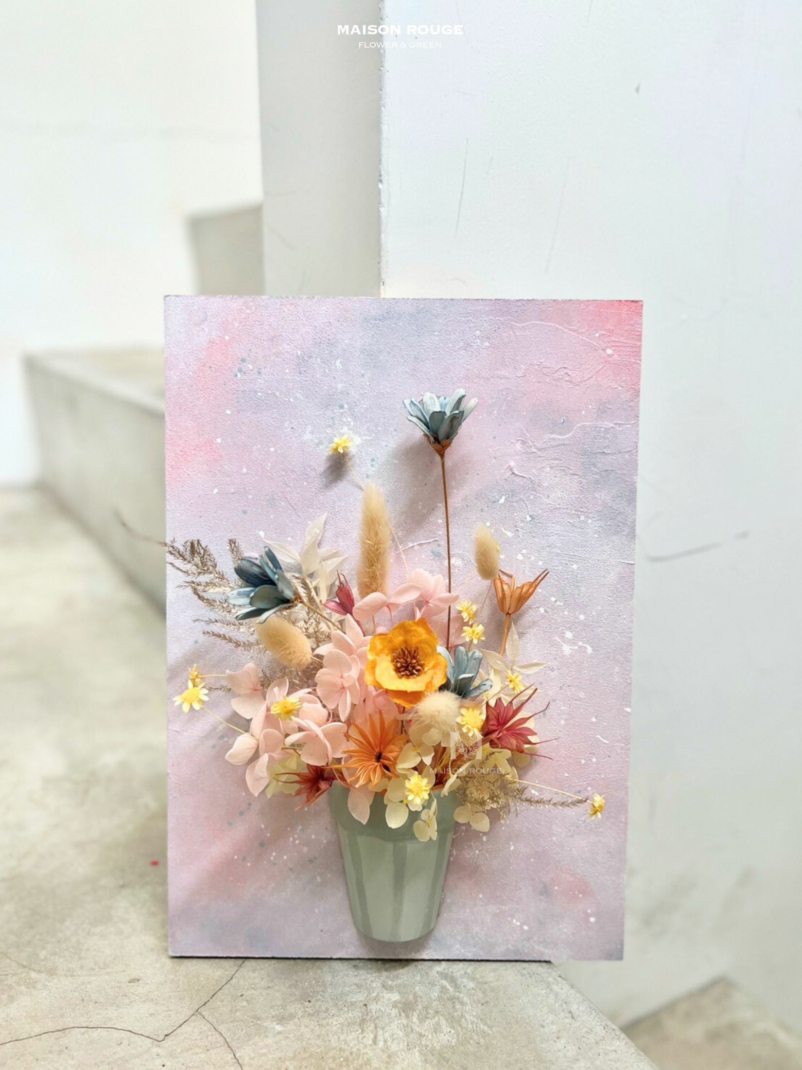 藝術課程・畫板與乾燥花之應用