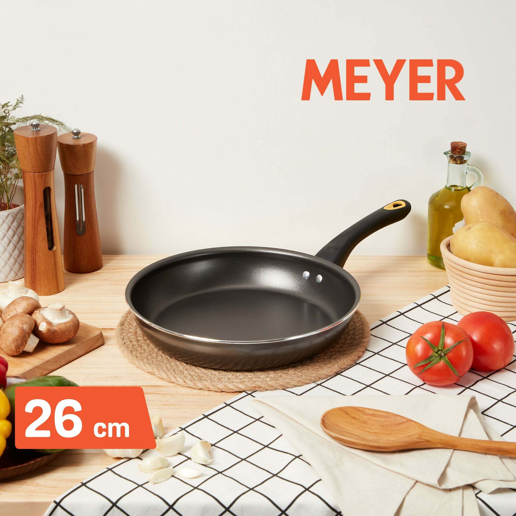 《MEYER Skyline II》耐磨輕量不沾鍋 26CM平底鍋