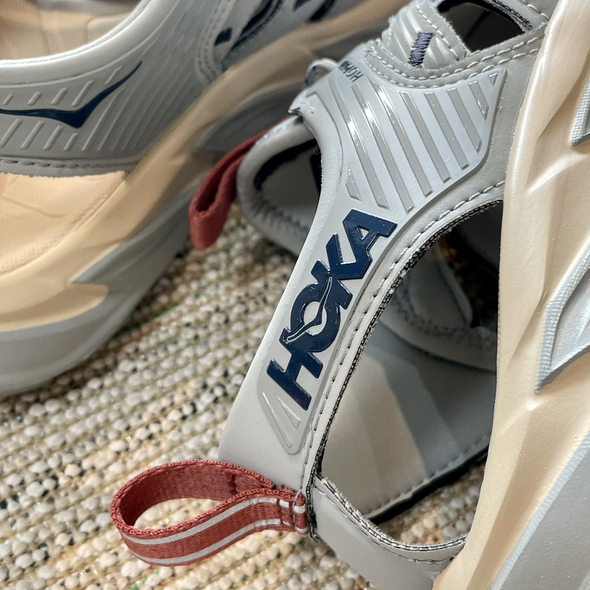 HOKA ONE ONE 戶外 健走 懶人鞋 涼拖鞋 灰 1123112-LSSD