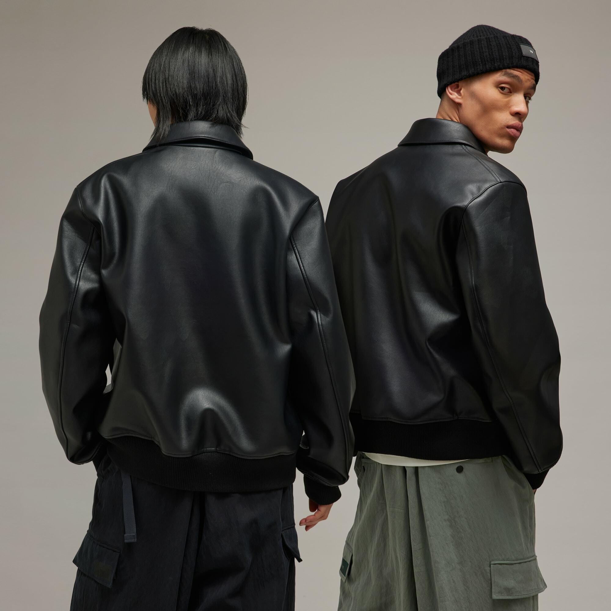 【 Y-3 COLLARED BOMRER 頂級皮革夾克 】