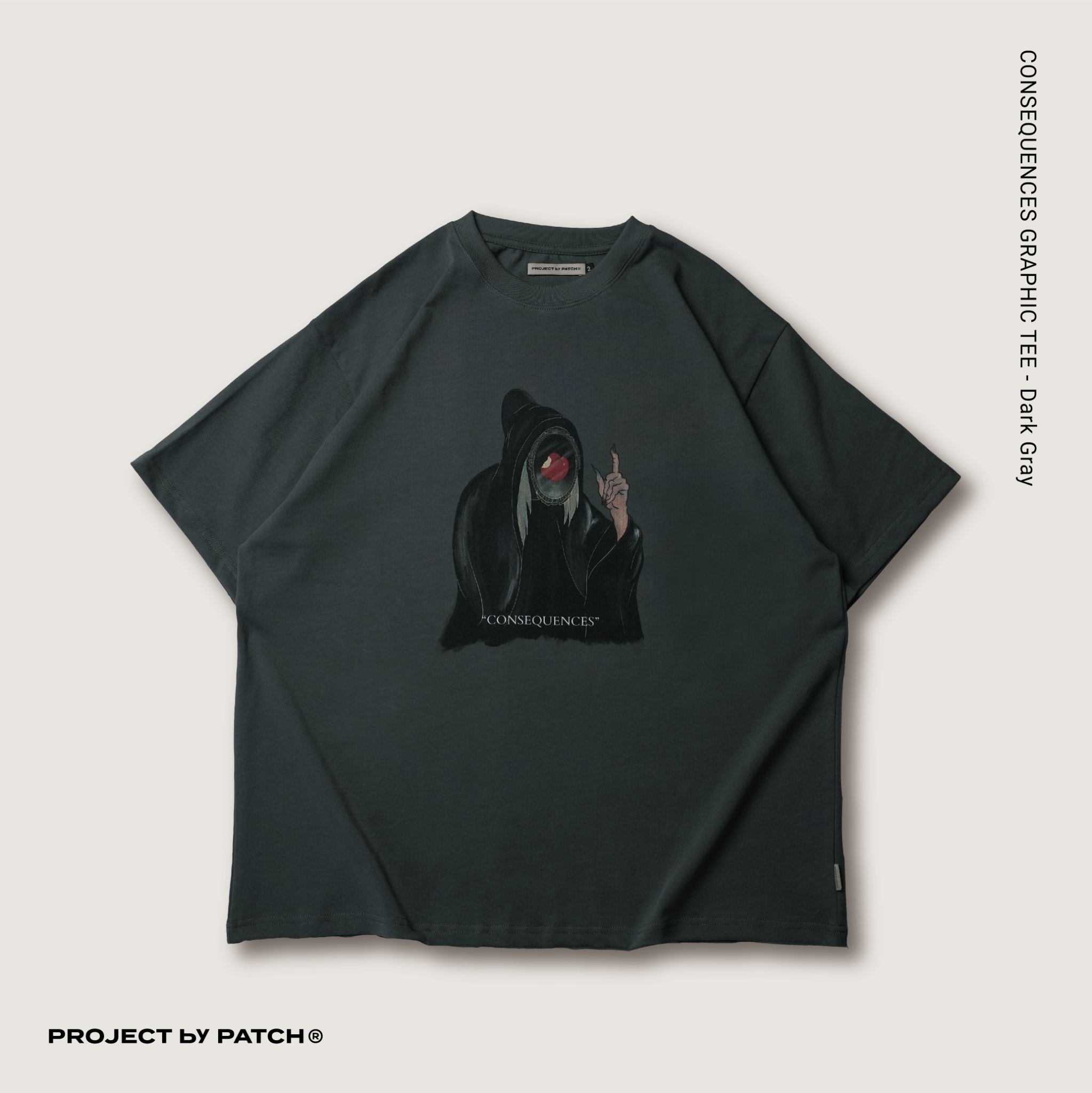 P.B.P - CONSEQUENCES GRAPHIC TEE - DARK GRAY
