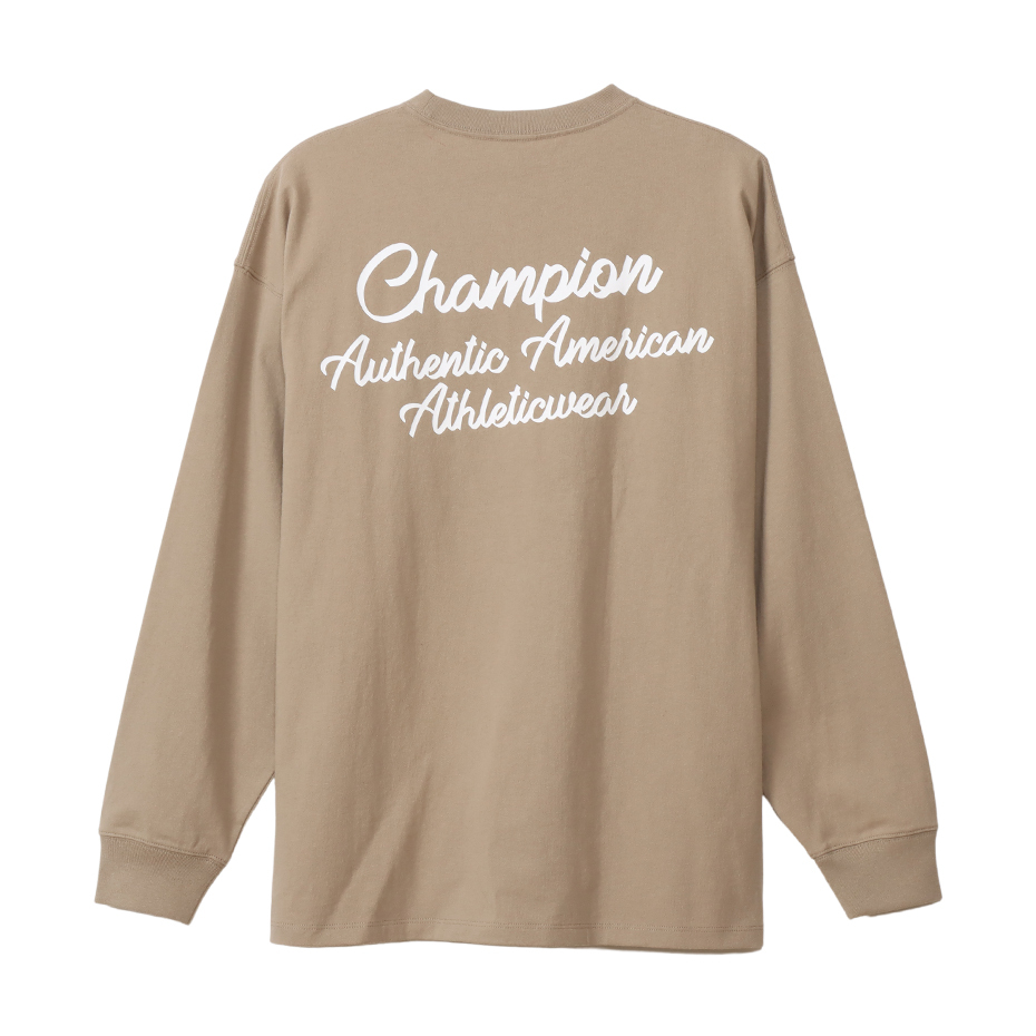 男款-CASUAL 西岸風寬版長袖TEE-淺褐（C3-Y401-782）