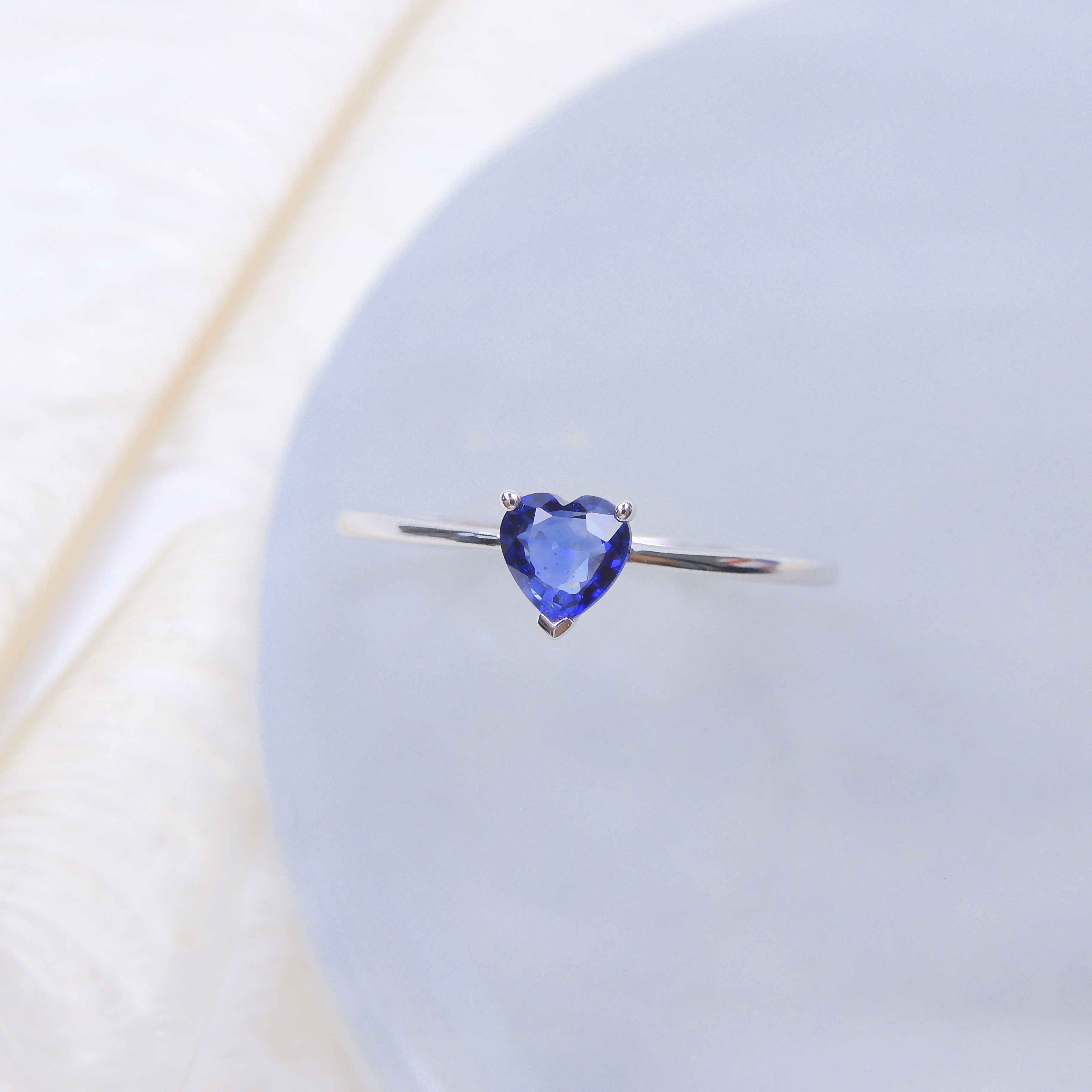 18K金 0.34ct 藍寶石戒指