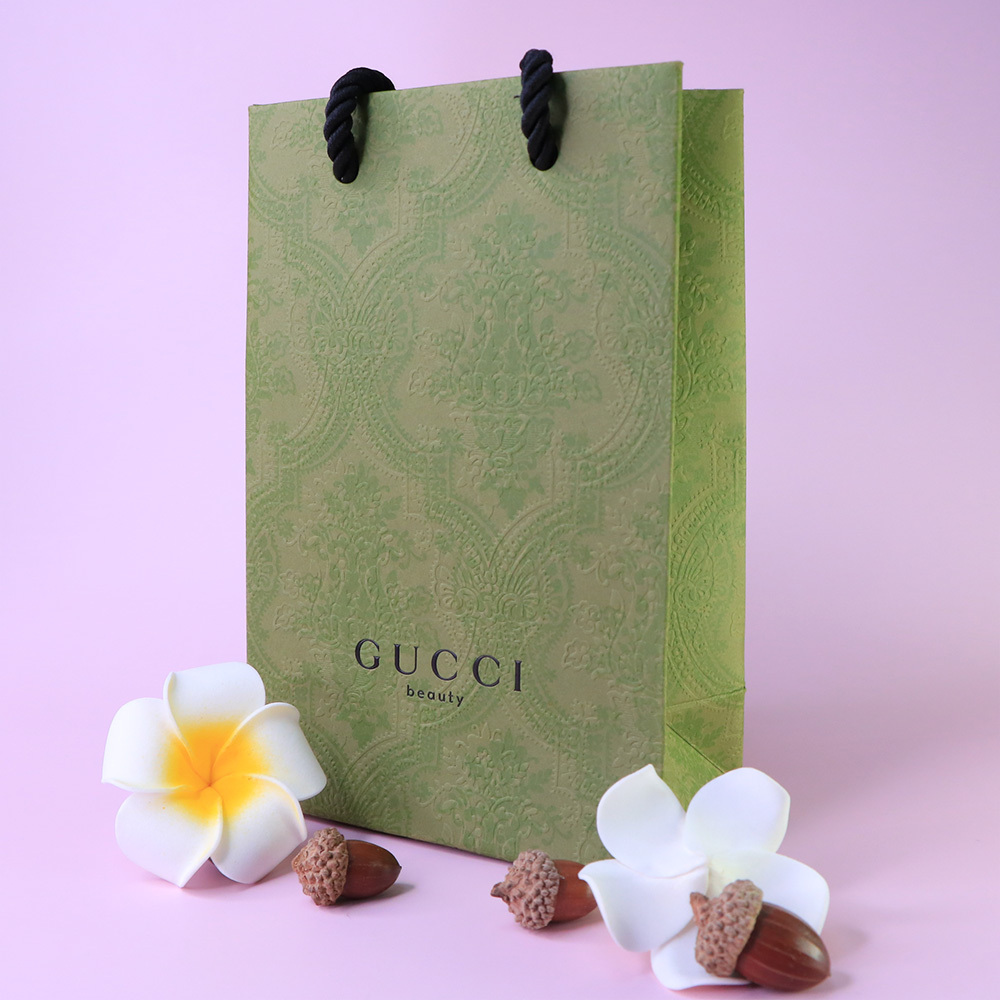 GUCCI 經典綠雕花款 精品紙袋 - BA0062