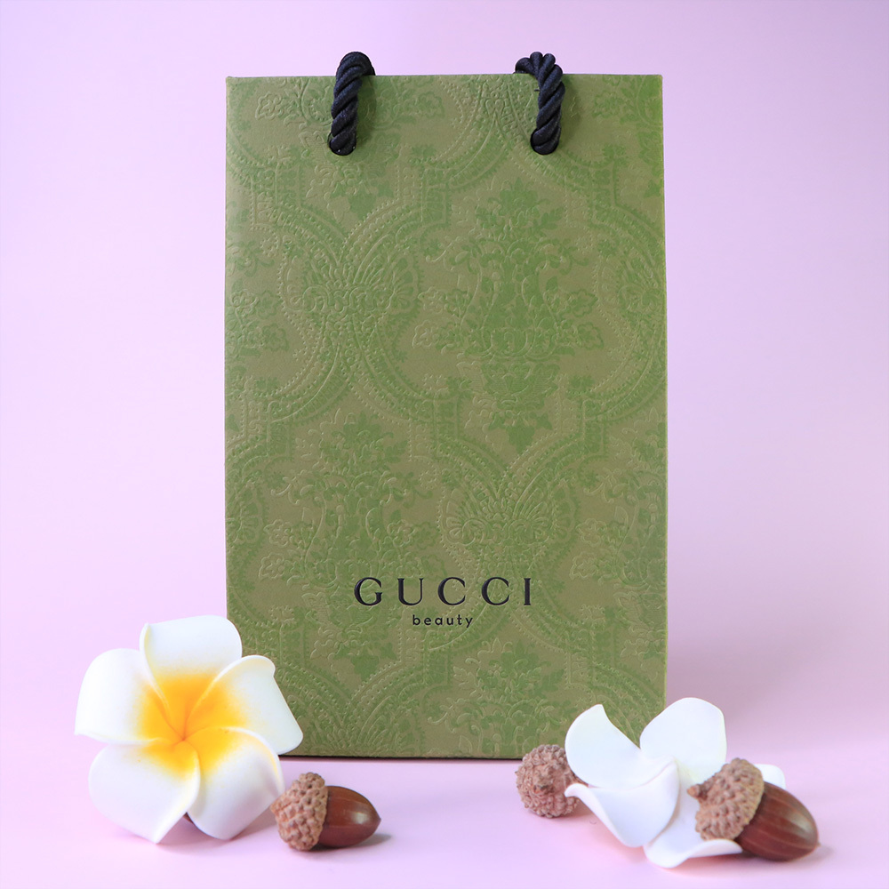 GUCCI 經典綠雕花款 精品紙袋 - BA0062