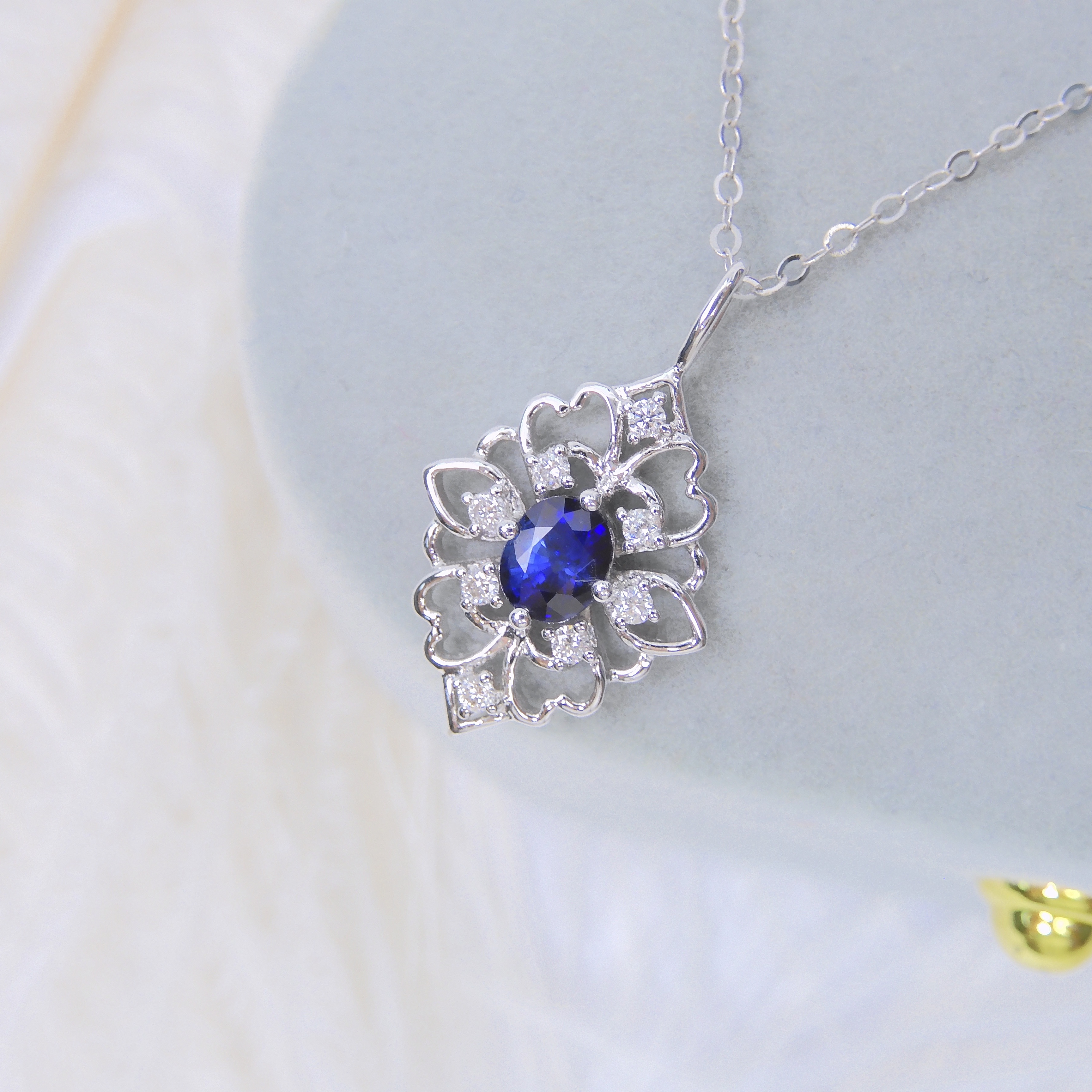 18K金 0.45ct 藍寶石項鏈