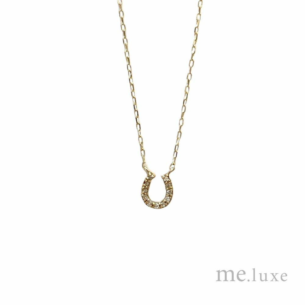 【me.luxe】K10迷你馬蹄11顆鑽石鍊