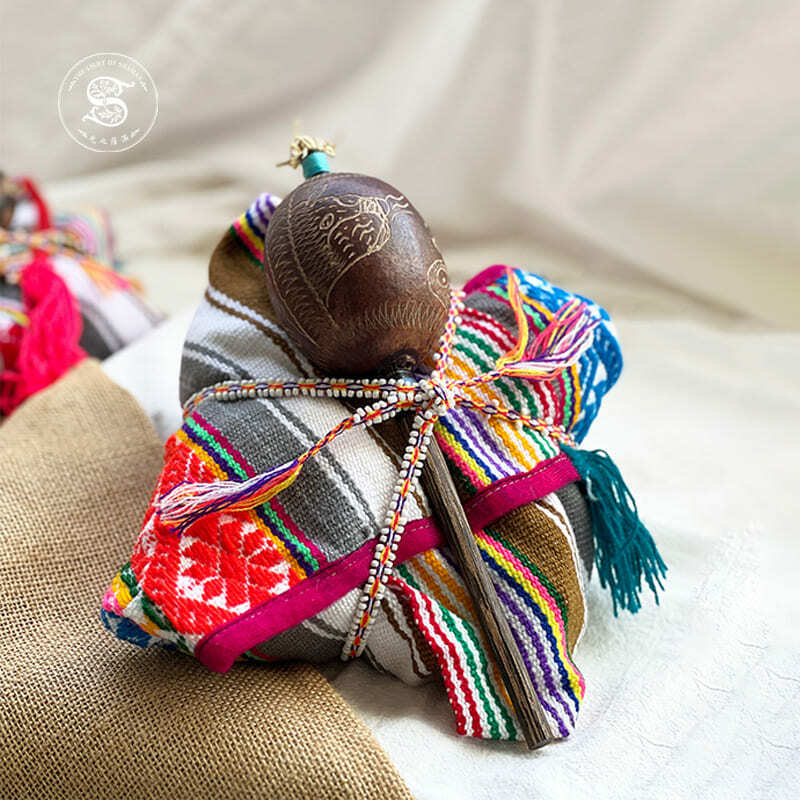 正宗限量薩滿包附沙鈴一組 手工製作 獨特的薩滿文化風格 祈禱 靈性 修行 - 光之薩滿