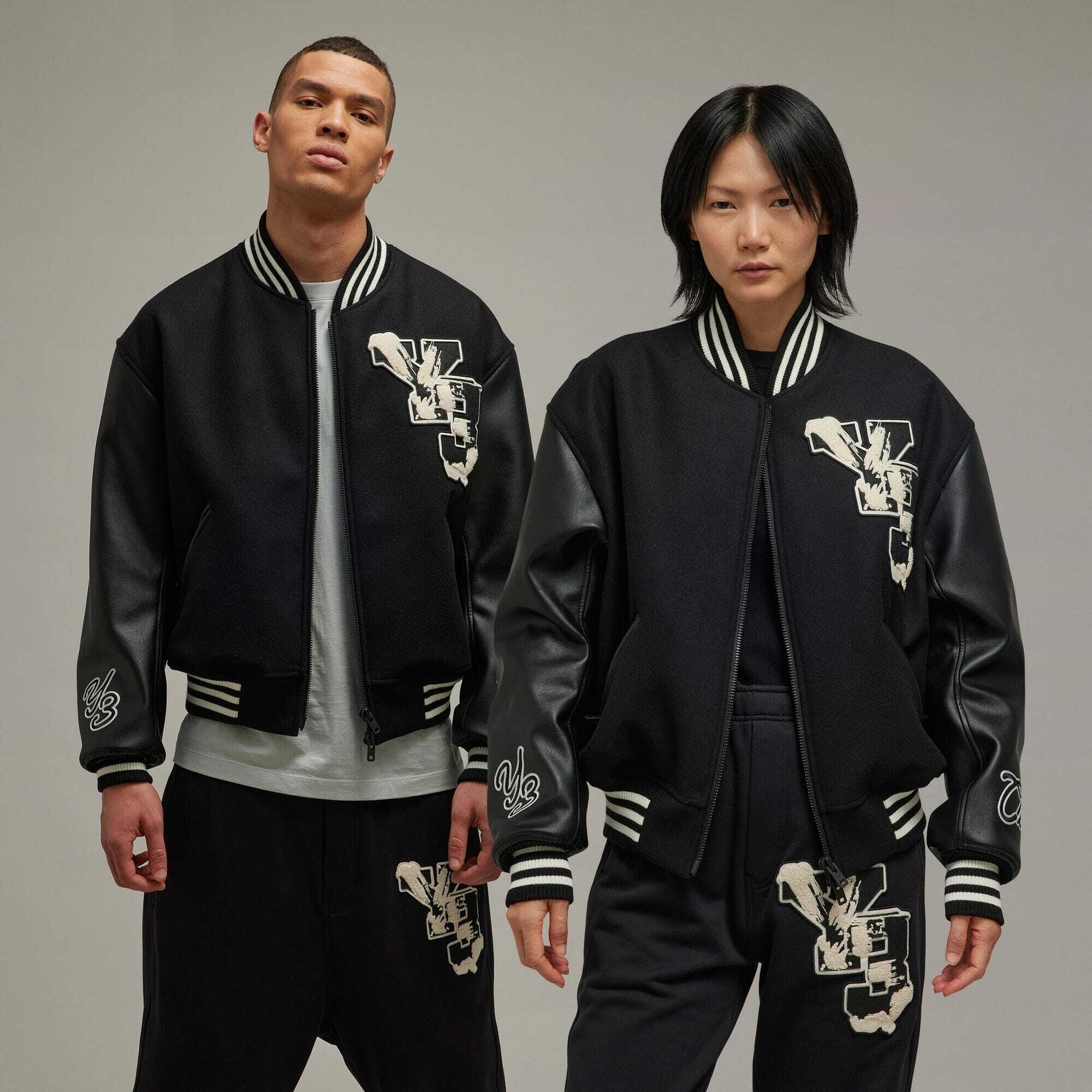 【 Y-3 LETTERMAN JKT 頂級棒球外套 - 黑 】