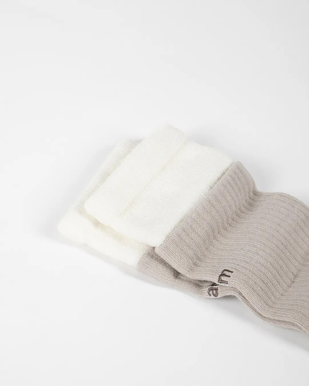 Faam 2 LAYER CREW 雙層針織高筒襪 白煙