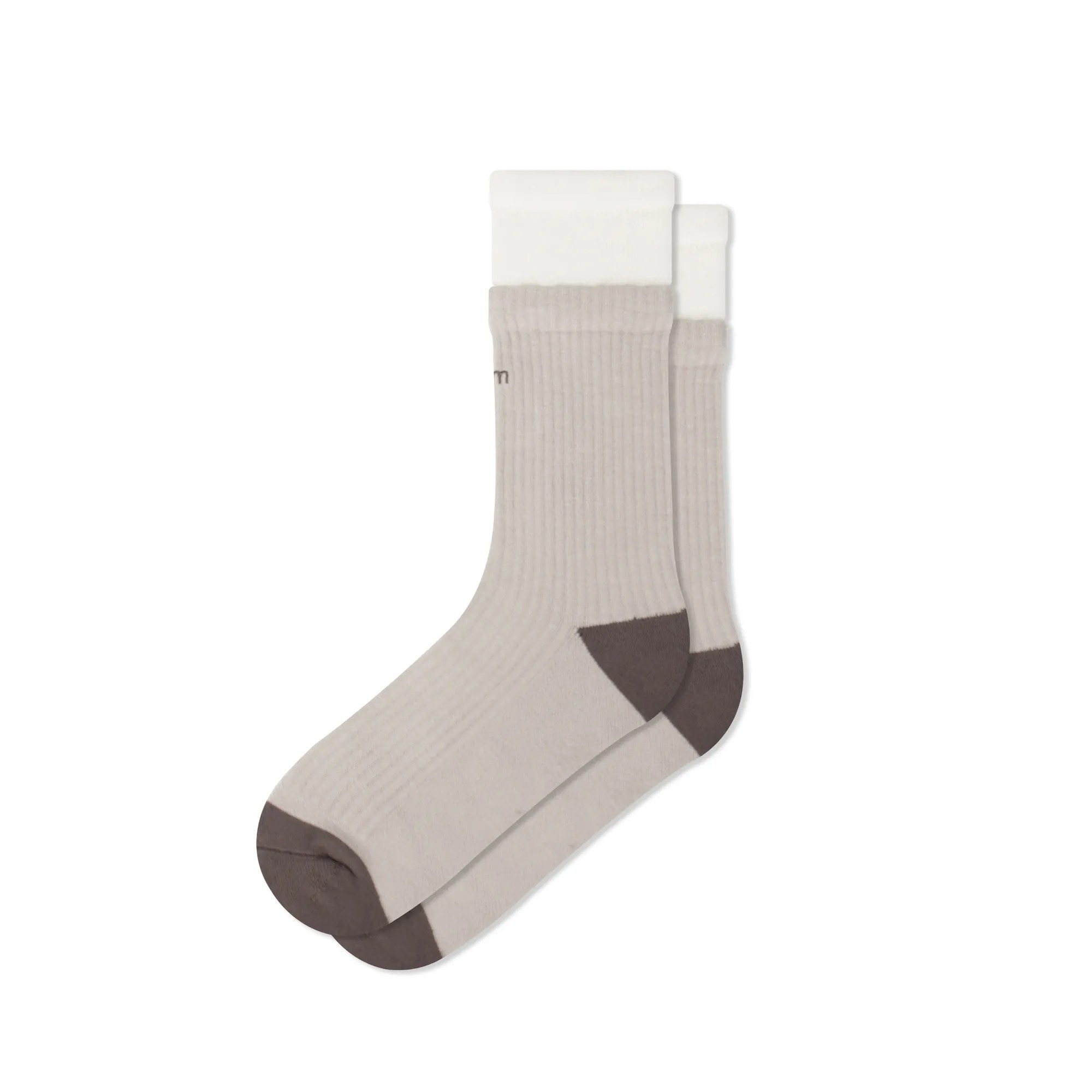 Faam 2 LAYER CREW 雙層針織高筒襪 白煙