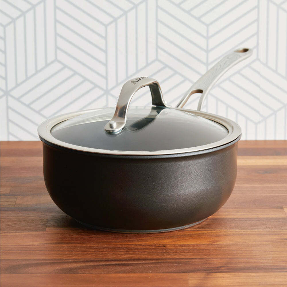 《ANOLON X系列》導磁單柄有蓋不沾湯鍋20CM/2.4L