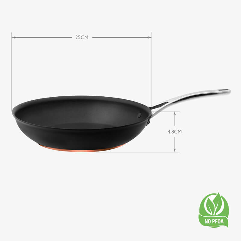 《ANOLON 饗宴Luxe系列》導磁單柄不沾平底鍋 25CM (無蓋) -電磁爐可用