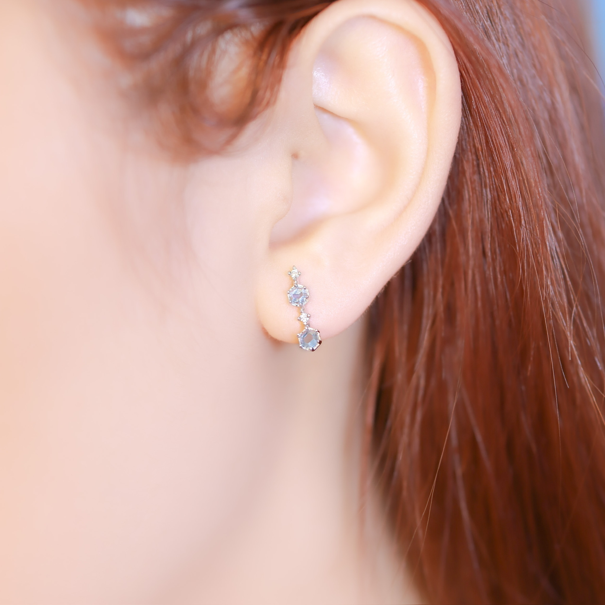 | 925 Silver・White Gold・Topaz | Blue Honey Earrings | EA0538 |