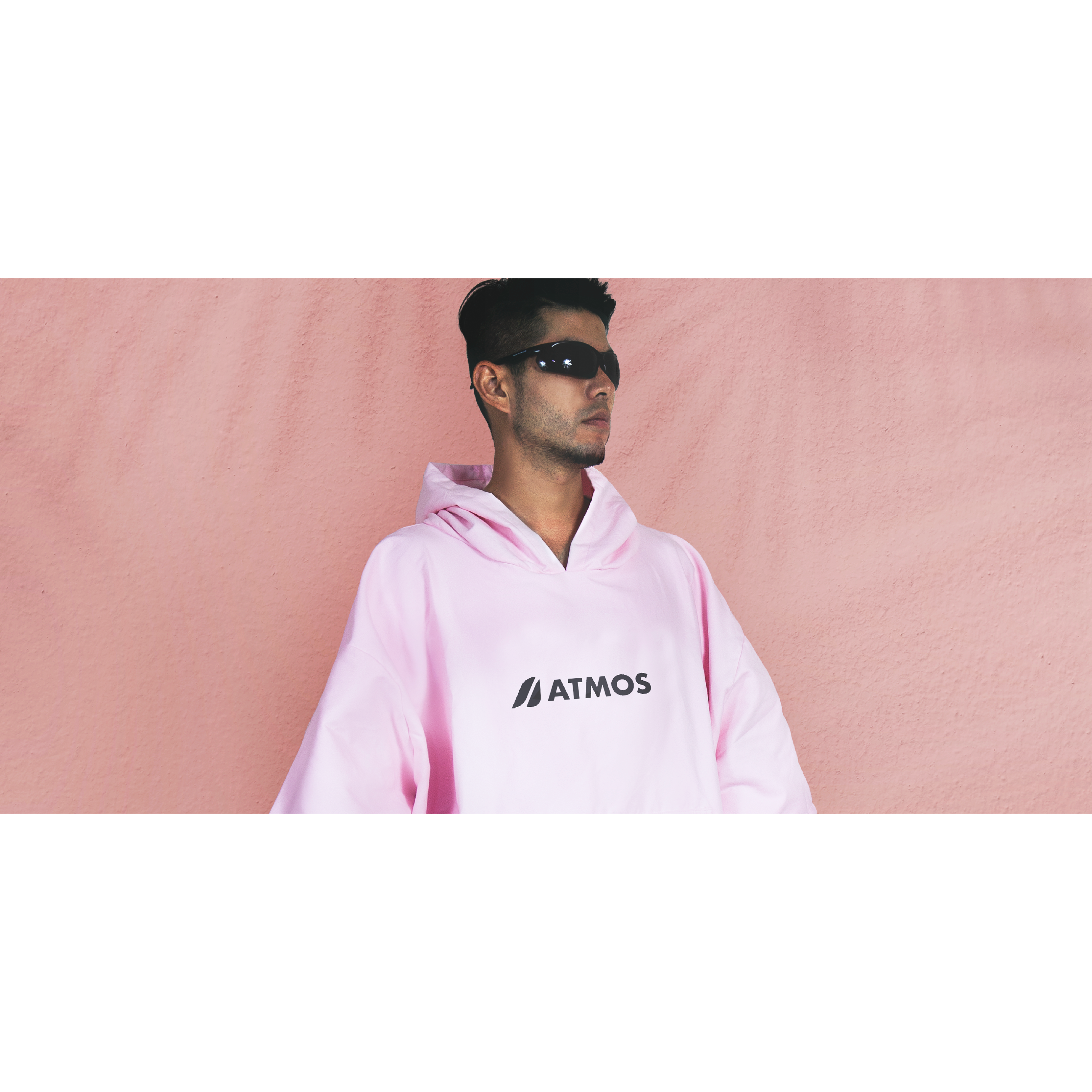 ATMOS 斗篷毛巾衣-初戀粉