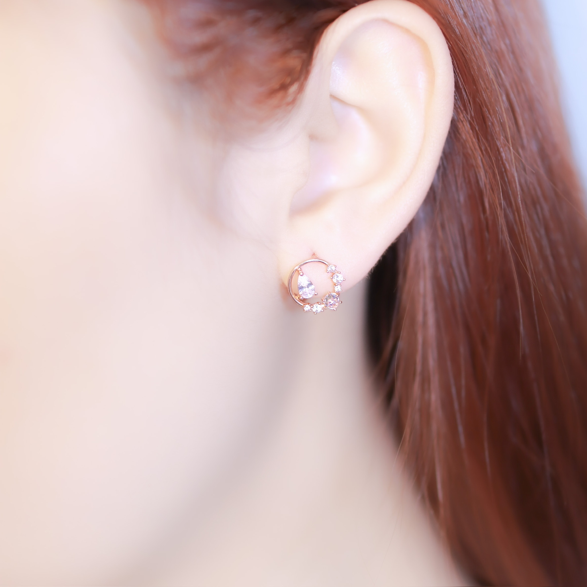 | 925 Silver・White Gold・Rose Gold | Complete Each Other Earrings（Silver / Rose Gold） | EA0464 |