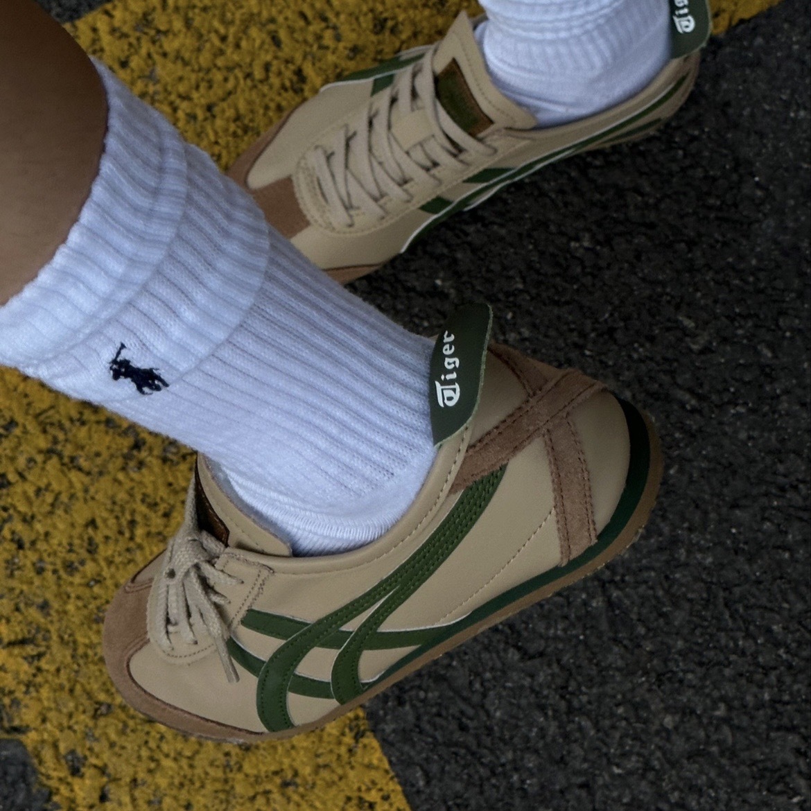 Onitsuka Mexico66  鬼冢虎 棕綠皮革 復古 運動休閒鞋 DL408-1785