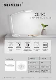 (FTL023W) ALTO LED護眼檯燈 8W 白色 多功能無極可調光暗三色溫3000K-6500K