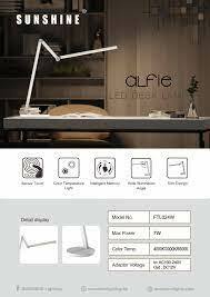 (FTL024W) ALFIE LED護眼檯燈 7W 白色 輕觸式三色溫3000K-6500K