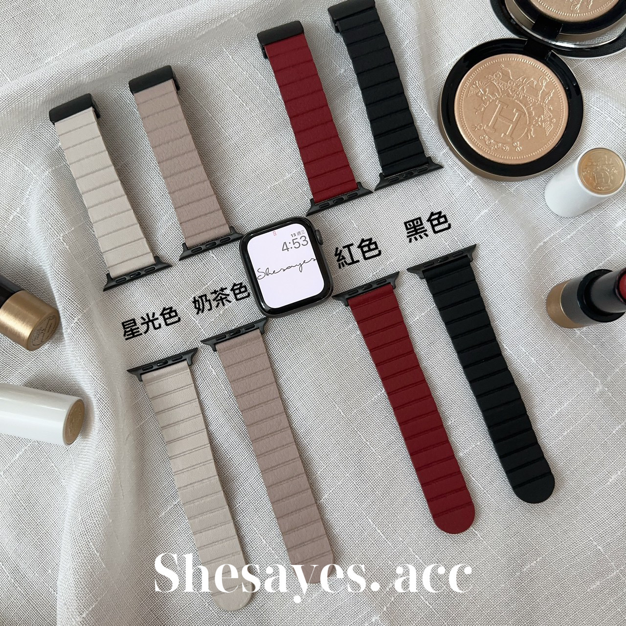 APPLE  WATCH莫蘭迪色蝴蝶磁扣錶帶[四色]
