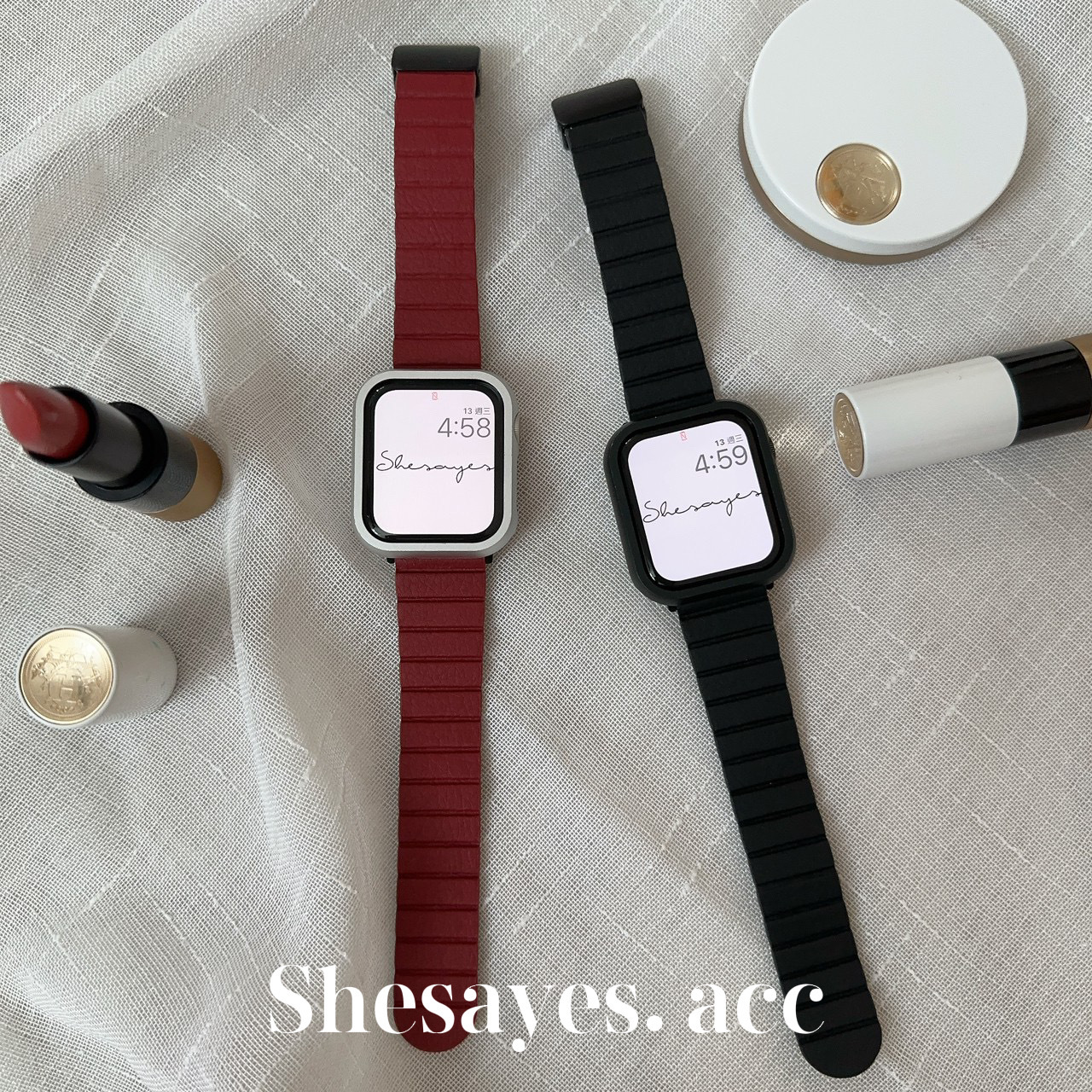 APPLE  WATCH莫蘭迪色蝴蝶磁扣錶帶[四色]