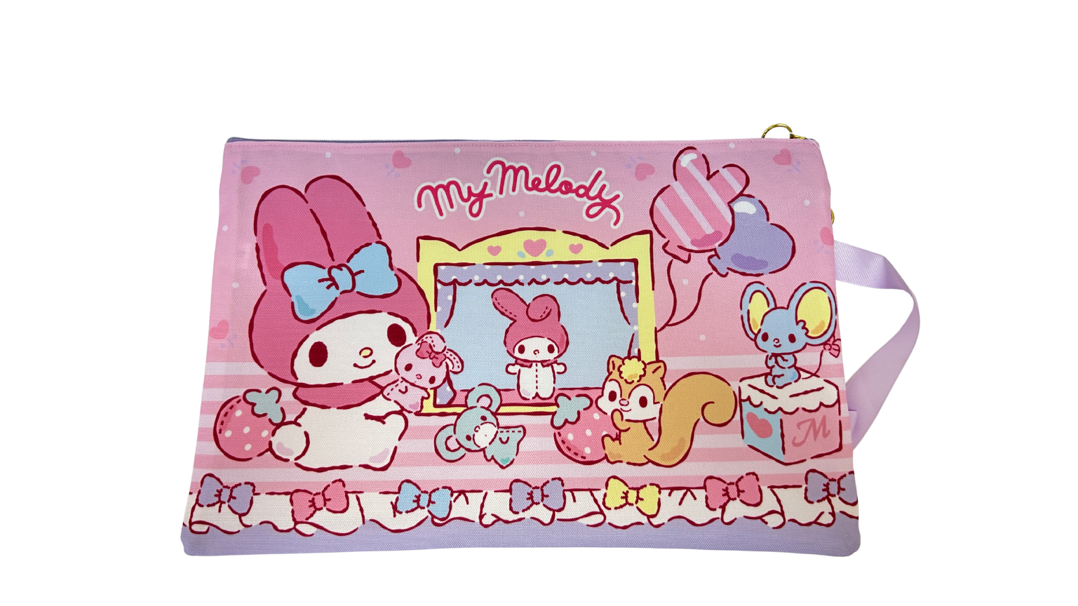 Melody F4雙拉鍊布文件袋連手挽