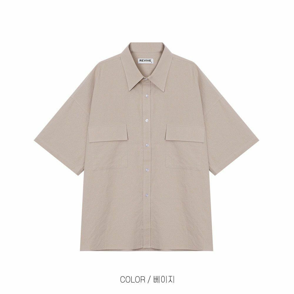 淨色短袖恤衫 REVIVE-005S