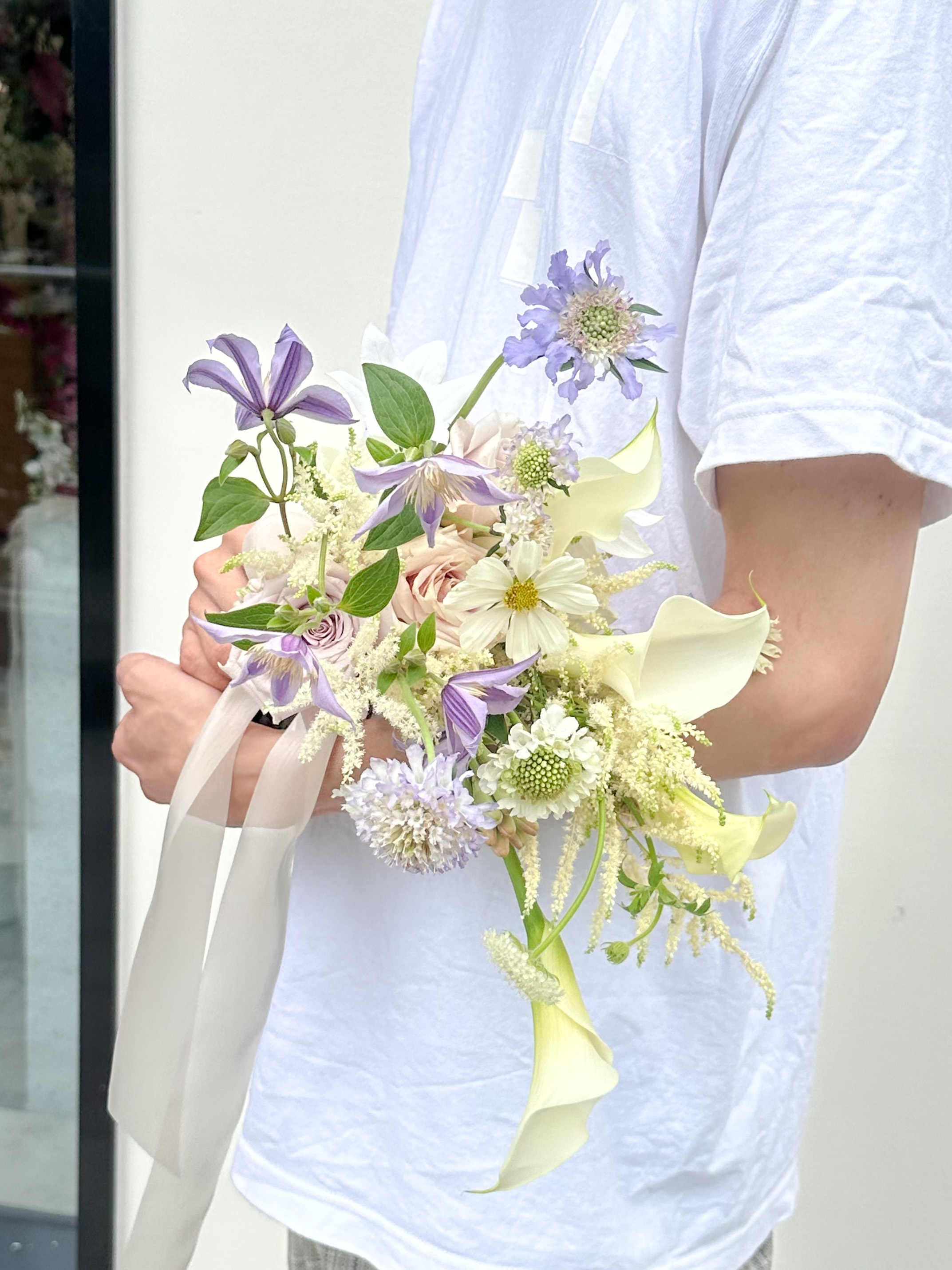 Wedding bouquet -白紫色系水滴捧花