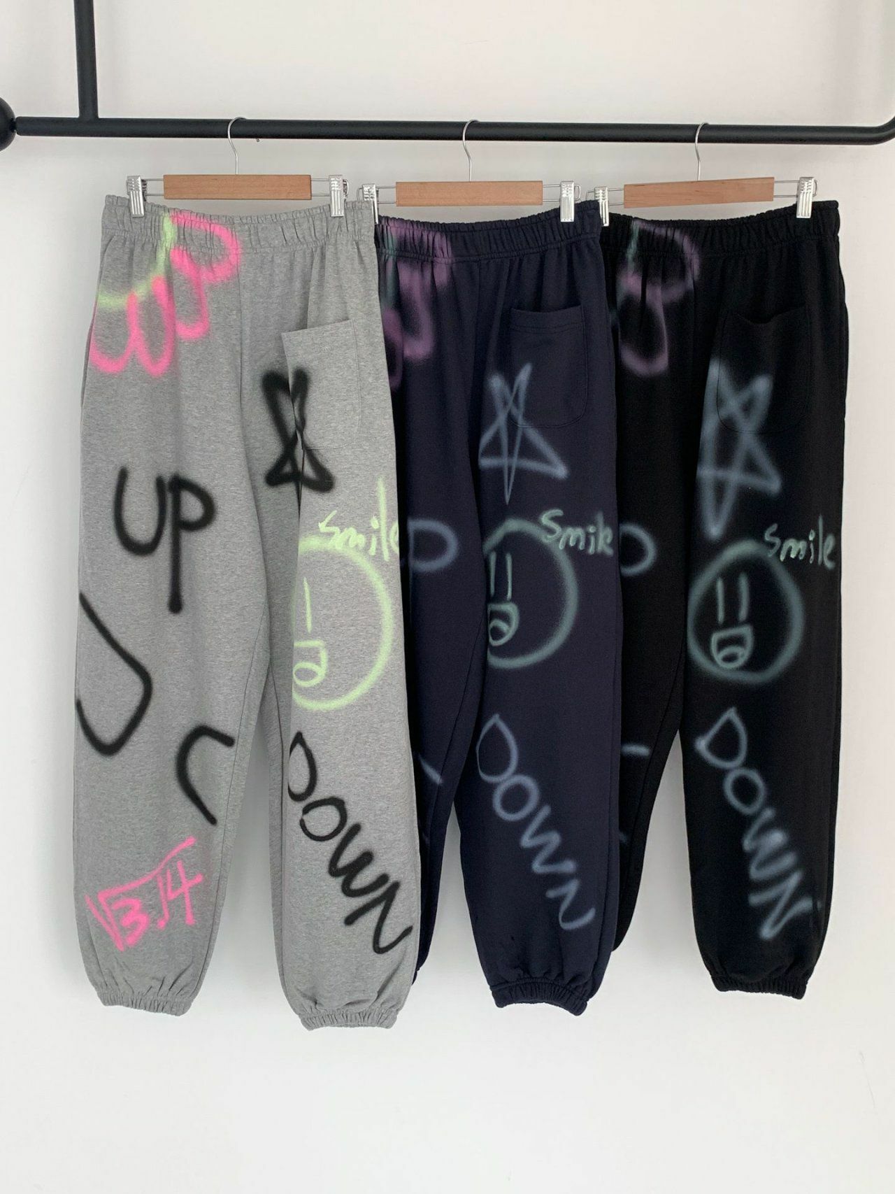 塗鴉圖案束腳褲 3.14-013P