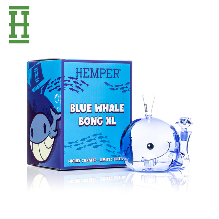 🇺🇸 Hemper - Blue Whale XL Bong 大鯨魚玻璃水煙壺（16cm）