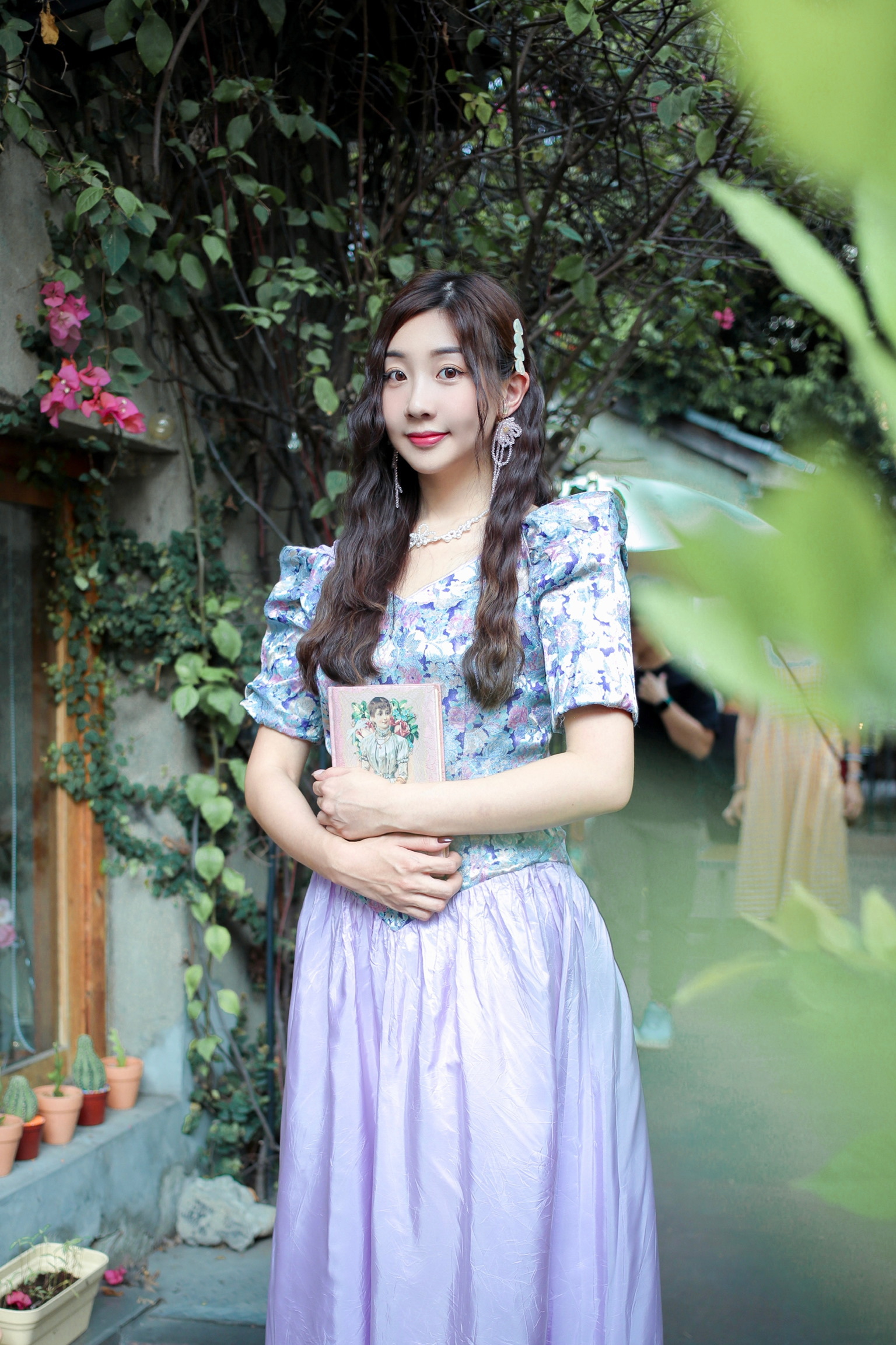 Vintage house of bianchi boston Dress / 古著淺紫色後大蝴蝶結洋裝