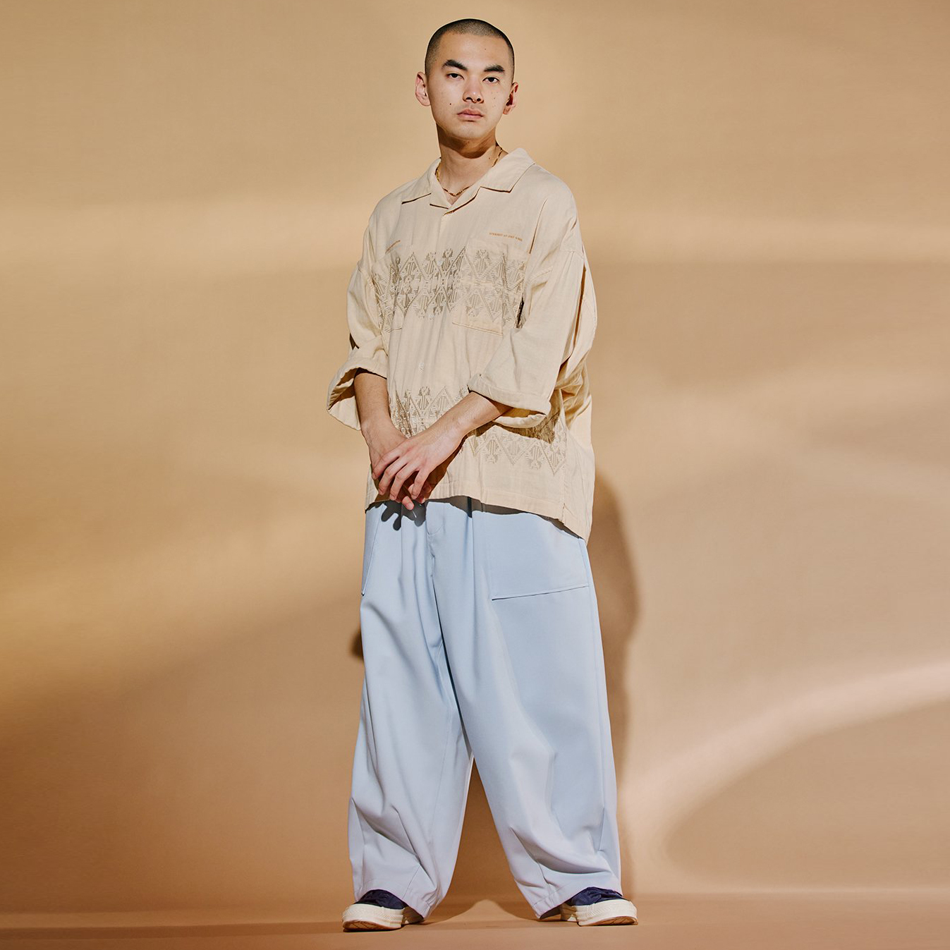 TIGHTBOOTH BAKER BAGGY SLACKS M sax-