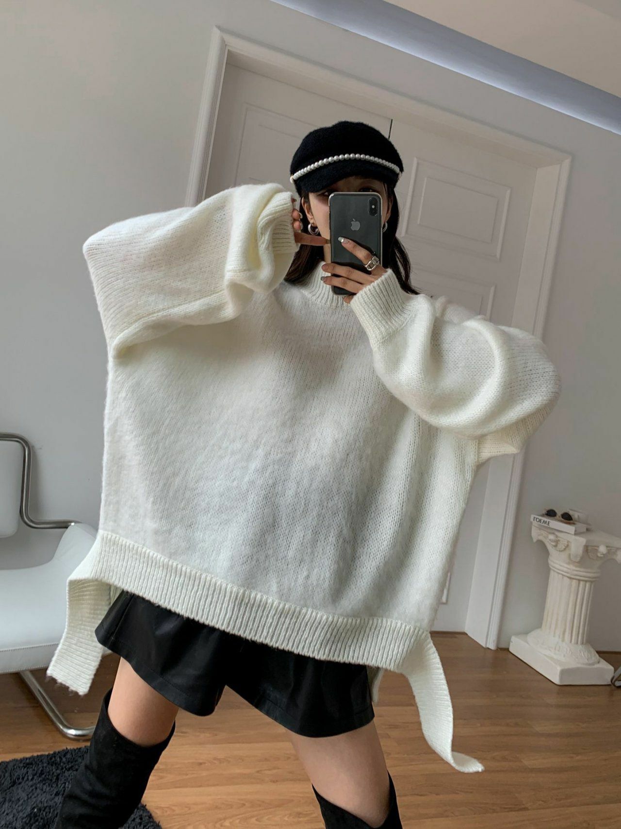 淨色高領針織衫 3.14-020T