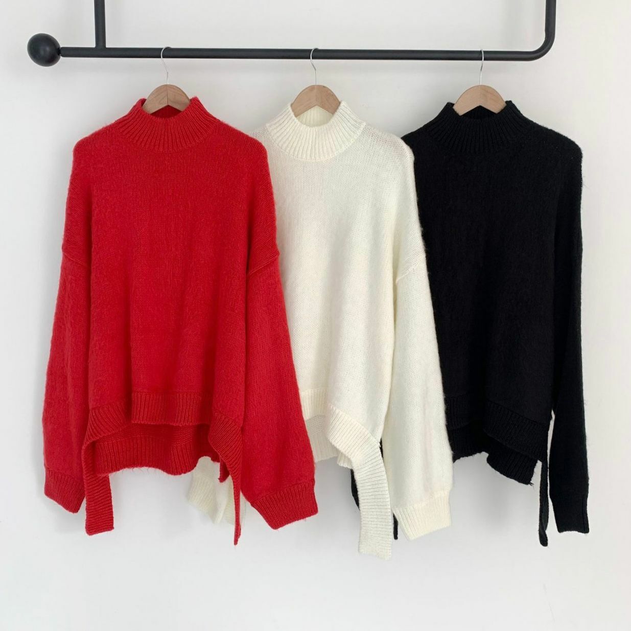 淨色高領針織衫 3.14-020T