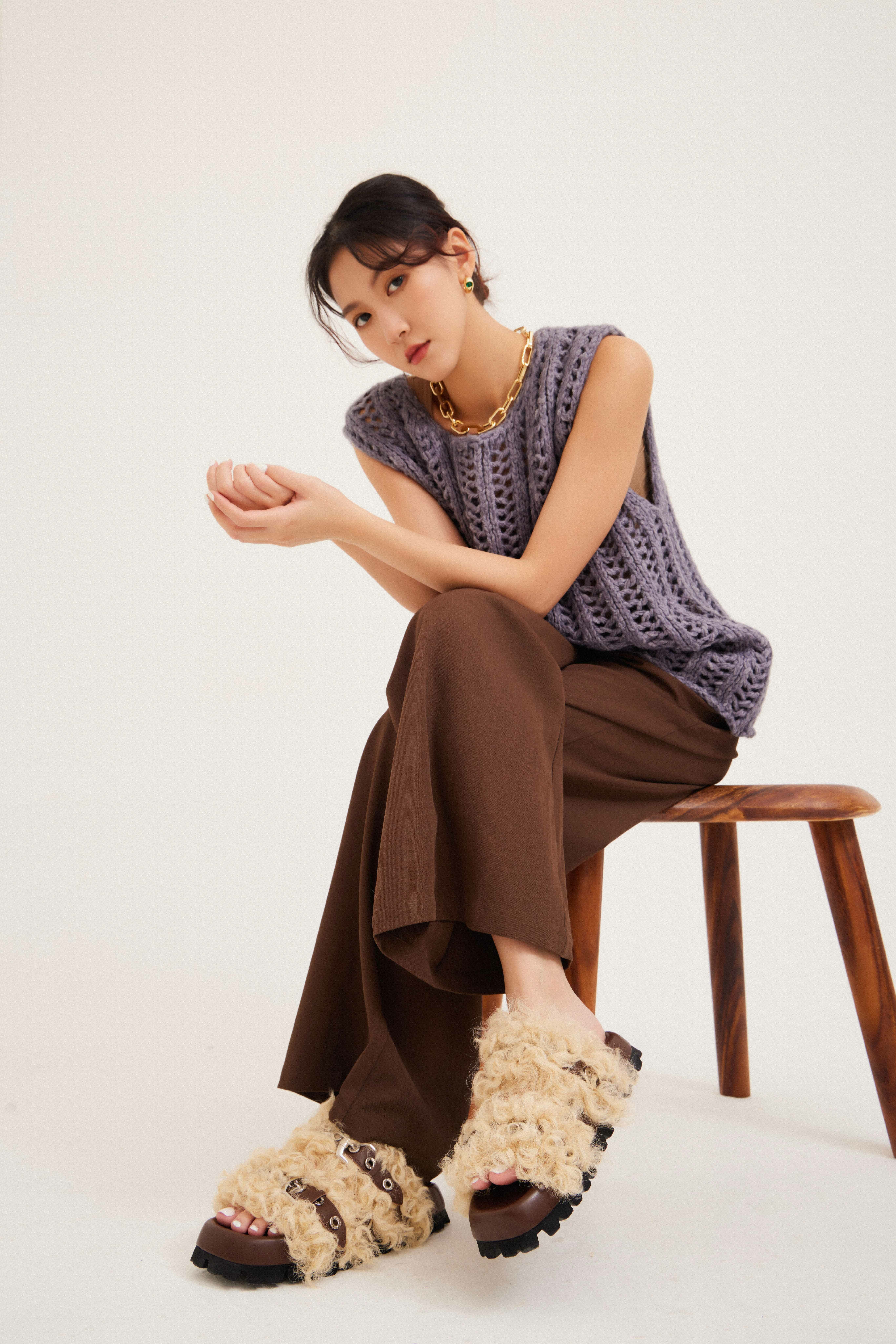 直通花紋冷背心 (現貨款式）