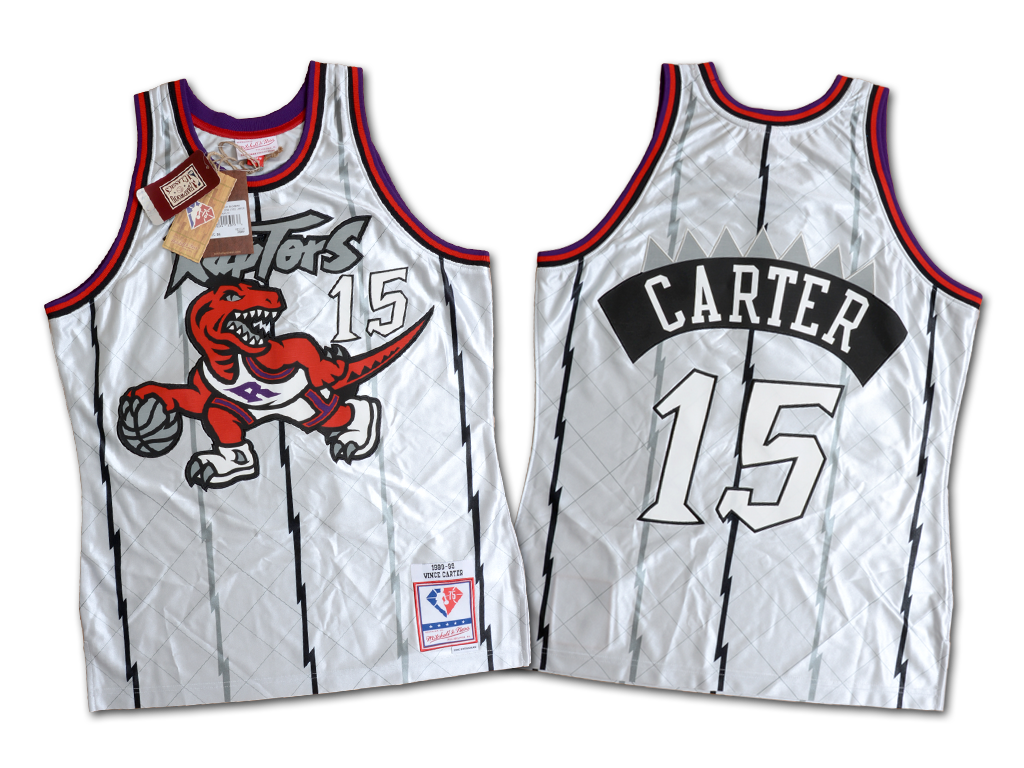 Mitchell & Ness 多倫多暴龍隊 Vince Carter 75 週年 白金 Swingman 球衣
