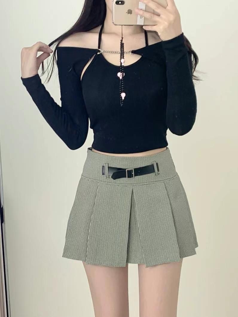 🇰🇷韓國 鏈條 吊帶 小背心 兩件式Set