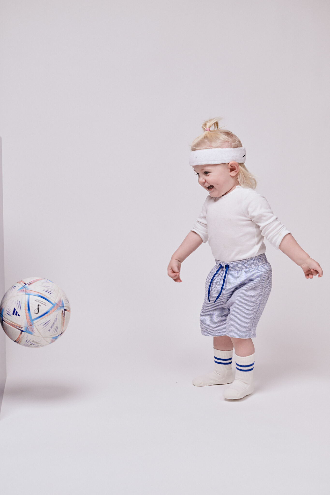 丹麥GoBabyGo 無縫運動防滑襪 - Blue