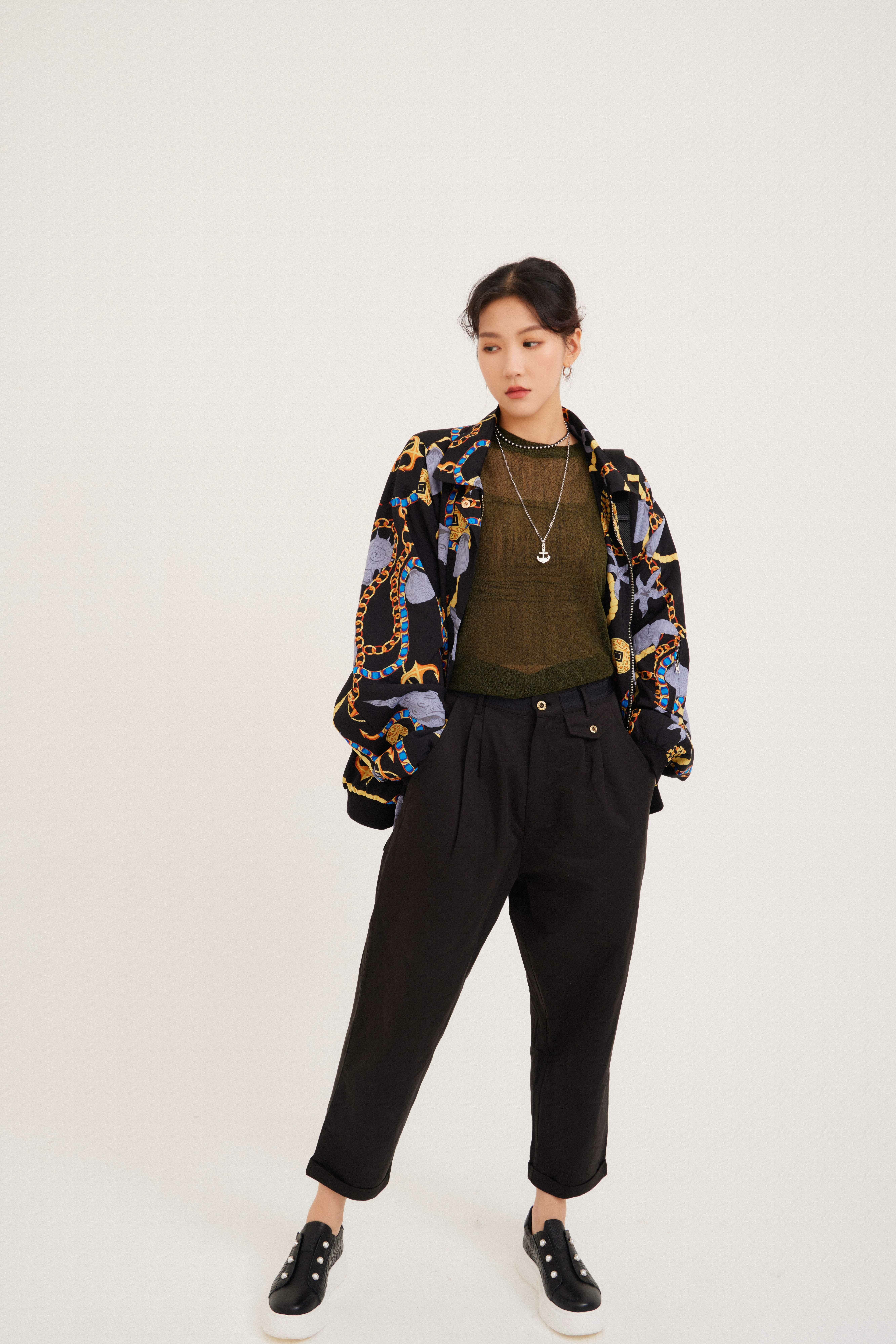 古著鎖鏈花機師外套 (現貨款式）