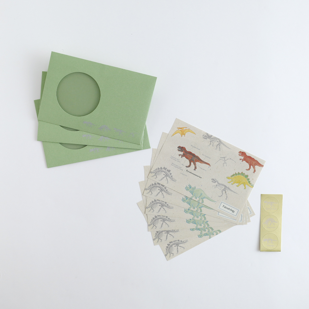 恐龍 古生物學 信紙信封組 ｜日本STUDY HOLIC